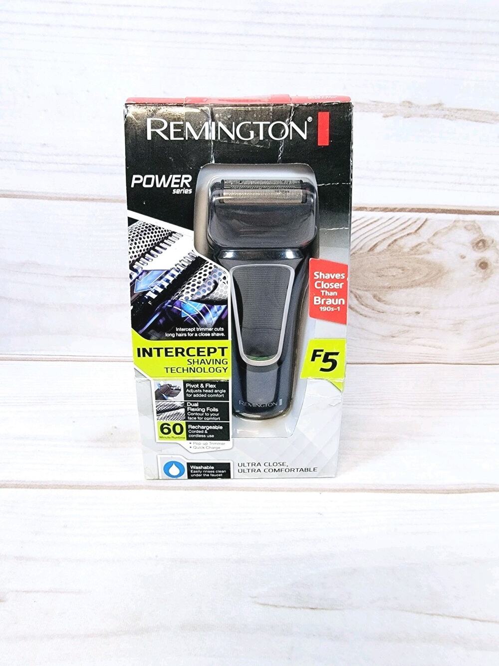 Remington F5 PF7500 Comfort Series Lithium Razor No Cord READ Tested